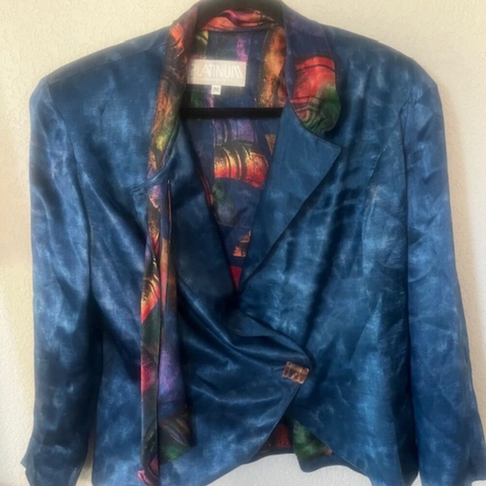 Platinum by Dorothy Schoelon Vintage 2 piece Skirt Set -  M Jacket, Size 6 Skirt